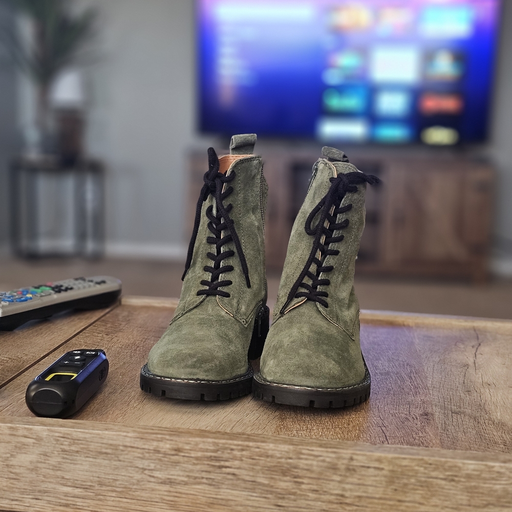Lucky Brand Green Combat Boots